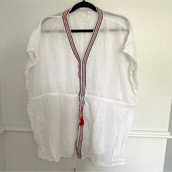 Club Monaco 100% Cotton Beach Tunic Swim Coverup - Picture 2 of 7